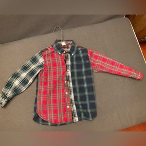 Gap button down boys size 5 plaid shirt